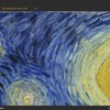 A screen shot from Google's Art Project with a close-up of Van Gogh's 